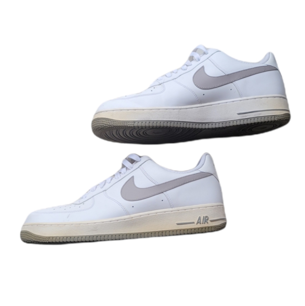 Men's Mike Air Force Ones with Light Gray Swoosh Size 12